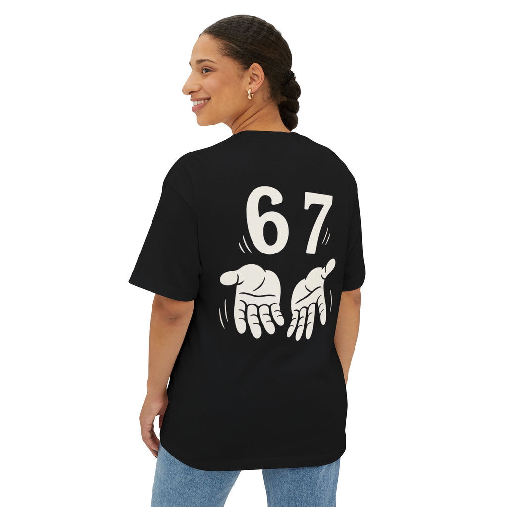 6-7 Boxy Oversized Black Tee