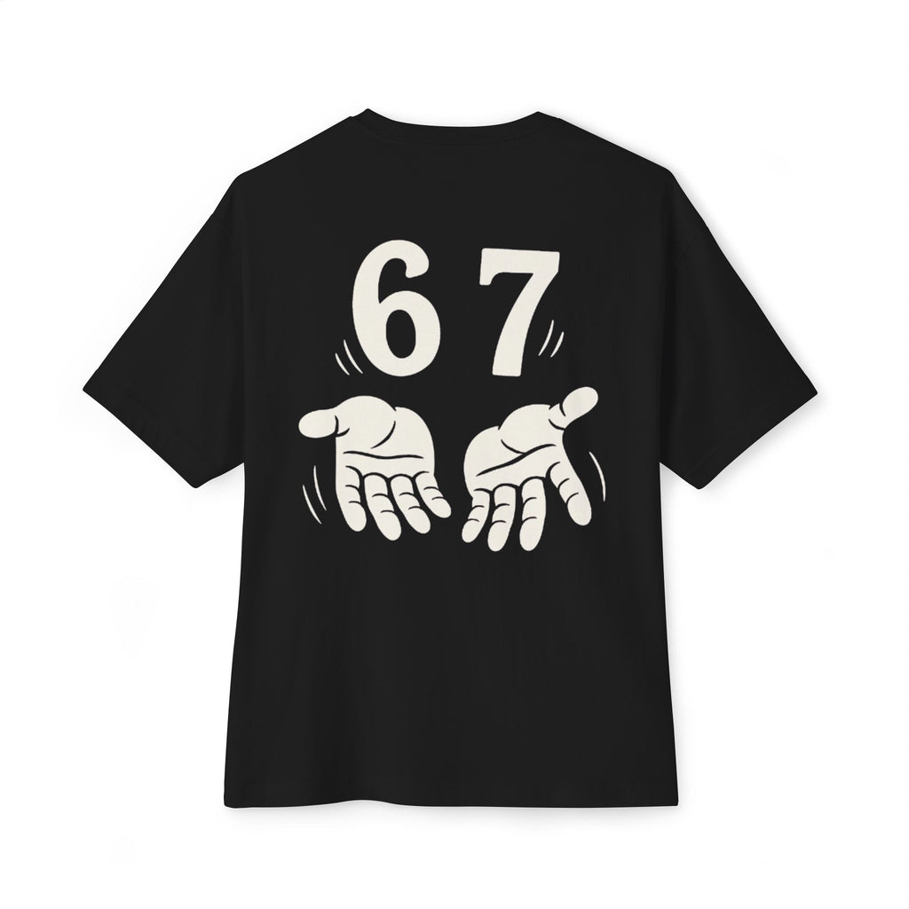 6-7 Boxy Oversized Black Tee